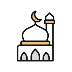 Mosque building icon vector design templates simple and modern