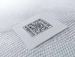 Detailed view of a barcode on a shipping label