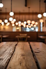table and chairs bokeh background