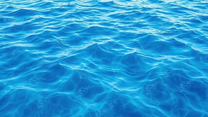 Obraz premium Abstract blue water wave texture background with ripples and movement, serene, marine