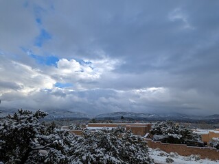 Fototapeta premium snow day in New Mexico