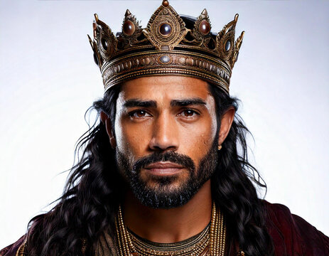 Primer plano del rey mago de oriente Baltasar