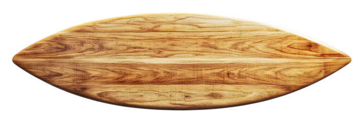 Wooden paddle board on a transparent background. isolated background.