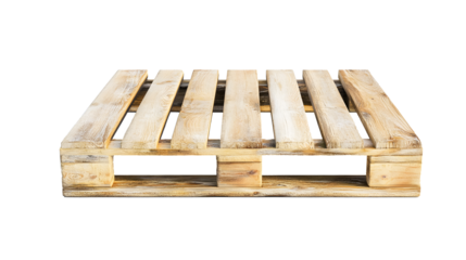 Wooden pallet on a transparent background. isolated background.