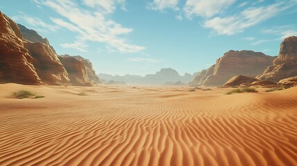 Naklejka premium Nature’s artwork in desert sand patterns