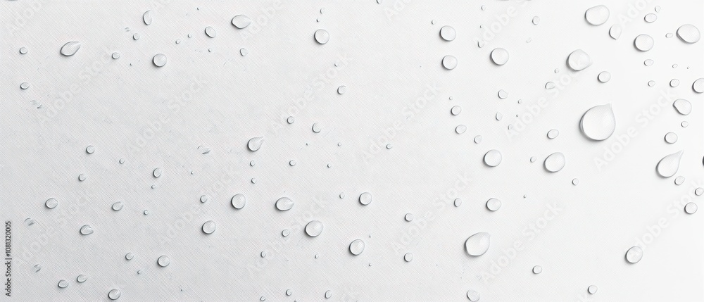 Poster water droplets on a smooth surface, creating a serene effect.