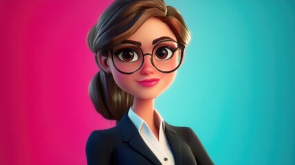 Elegant portrait of a professional businesswoman exuding confidence and sophistication in a corporate setting