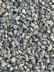 gray gravel with sharp rocks 