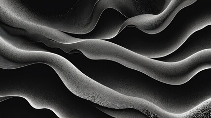 Obraz premium Glitch Art Stipple Dotwork Dynamic Flow Lines Abstract Background In Ultra High Definition Quality. Grainy Dotted Texture