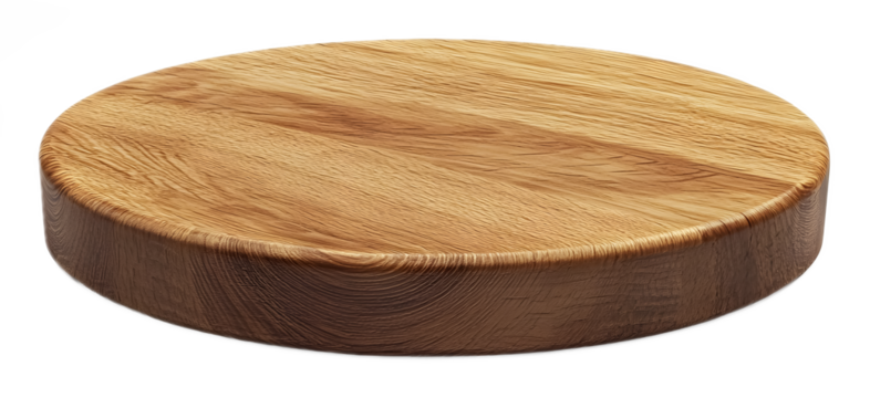 Wooden round podium on a transparent background. isolated background.