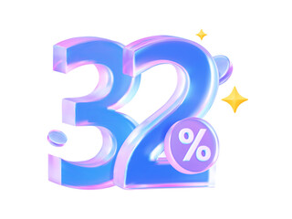 3D holographic thirty-two percent
