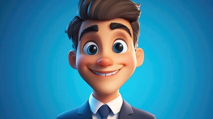 Confident young businessman smiling and engaging directly with the camera ideal for corporate profiles or professional branding