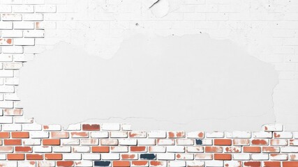 A close-up view of a clean white brick wall, perfect for use as a background, urban, texture
