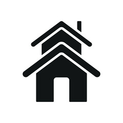 Two story house building icon vector design templates simple and modern
