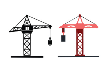 crane on a white background