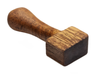 Wooden stamp on a transparent background. isolated background.