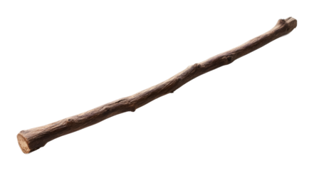 Wooden stick on a transparent background. isolated background.
