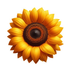 Sunflower on a transparent background