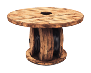 Wooden tabletop with autumn leaves on a transparent background. isolated background.