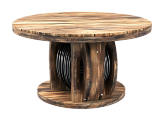 Wooden tabletop with autumn leaves on a transparent background. isolated background.