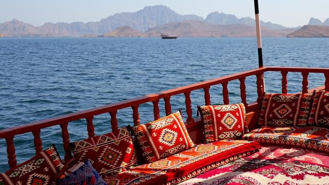  Cruise on a traditional dhow along the stunning fjords and coastline of Khasab, Musandam, Oman