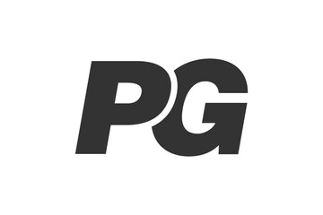 PG Techno Editable Font Logo For Corporate Branding. Bold, Futuristic Design With Unique Typographic Ideas. Minimal Custom Type And Dynamic Letter