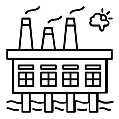 offshore oil rig icon
