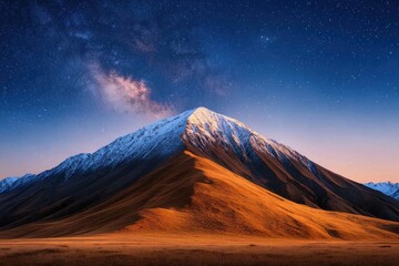 Fototapeta premium Mountain sunrise event new zealand landscape photography natural environment wide-angle view majestic beauty