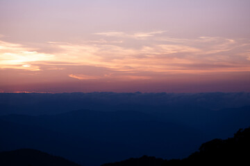 sunset over the mountains great smoky mountains