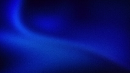 Fototapeta premium Deep blue abstract gradient with flowing soft waves and a subtle grainy texture, creating a calming, blurred effect ideal for modern backgrounds