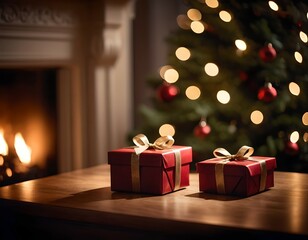 christmas tree and gifts