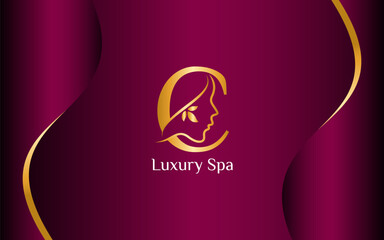 C Spa and Wellness Beauty Luxury Logo