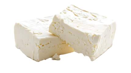 yogurt cheese isolated on white background 