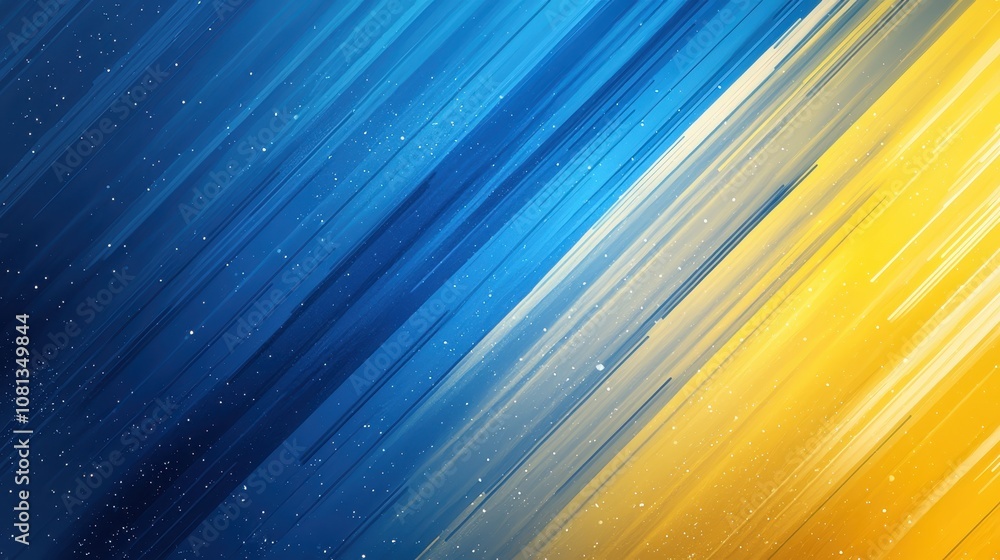 Poster gradient design blending blue and yellow, creating a smooth, modern background.