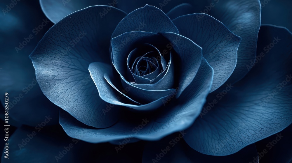 Aufkleber navy blue background with a slight vignette effect, adding depth and focus to the center.
