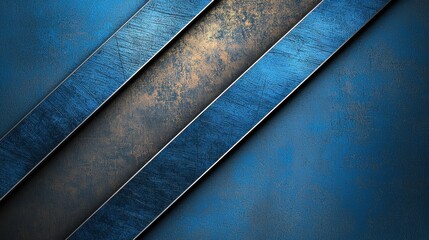 Metallic blue background with subtle brushed steel lines, adding depth and texture.