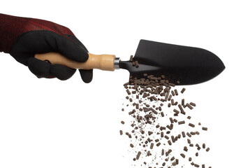 Fertilizer Organic natural fly fall in shovel glove, tube compost fertilizer for planting float in...