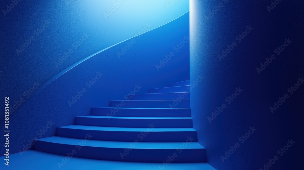 Poster solid blue background with a slight gradient, suitable for clean and engaging slides.