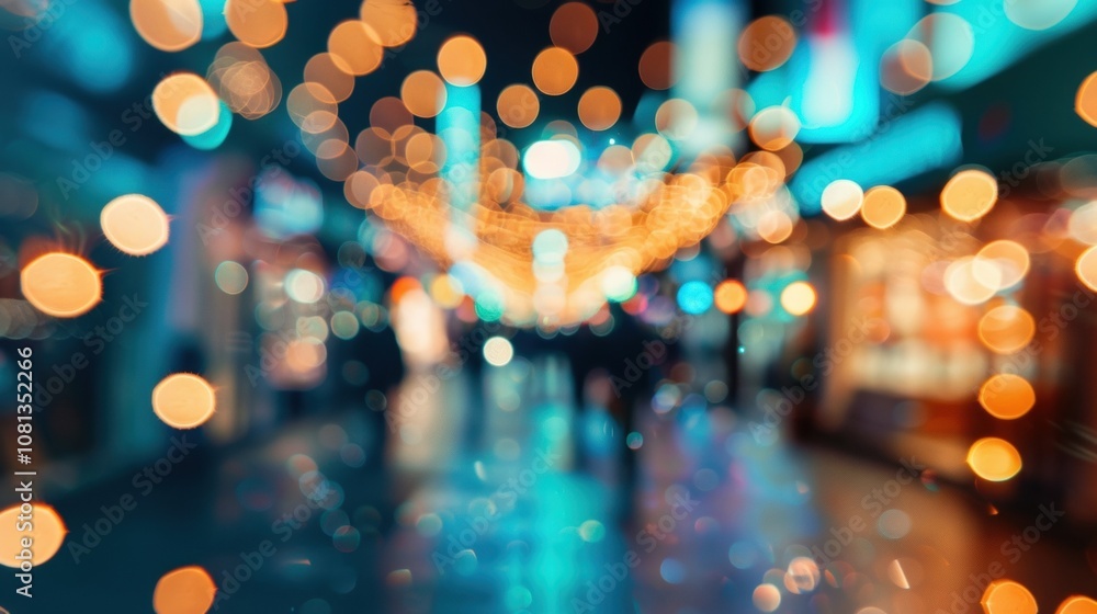 Poster defocused images blending together creating a stunning visual display in the gallery.