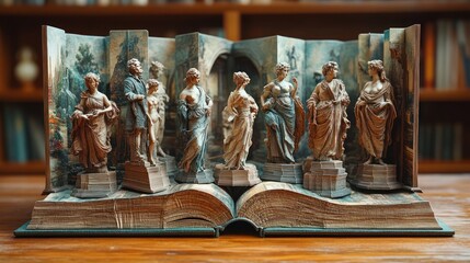 A 3D educational book on famous artists, featuring pop-up versions of their paintings with detailed textures.