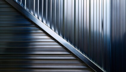 Obraz premium background with stripes, Background, metallic illustration, shiny reflection