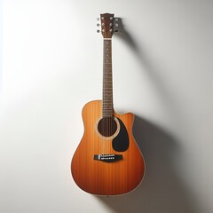 guitar on white background