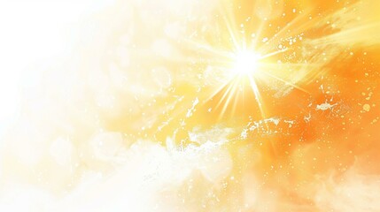 Radiant abstract background with golden light and lens flare effects for vibrant design and artistic creativity