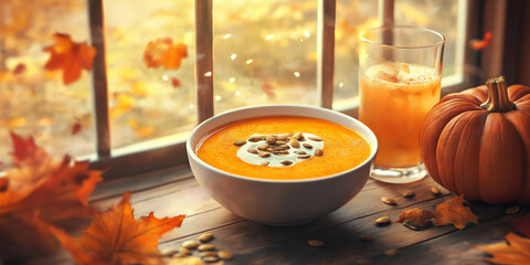Pumpkin Soup with Spiced Cider