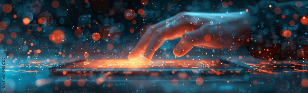 Poster digital marketing and business data analysis with ai and technology solutions