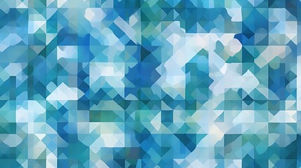 Abstract Geometric Pattern in Shades of Blue and White