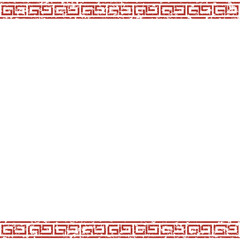 Fototapeta premium かすれた表現の中華風フレーム背景、グランジ、ヴィンテージ、正方形サイズ