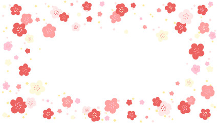 梅の花のフレーム素材