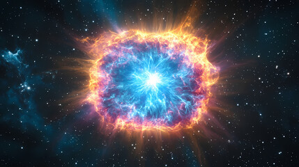 Colorful space galaxy, supernova nebula background. Nebula. Illustration