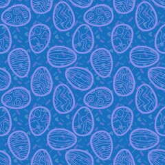 Easter seamless pattern with eggs for wallpaper and fabrics and textiles